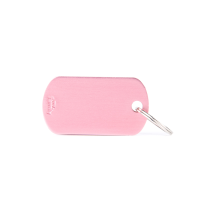 MYFAMILY® BASIC SMALL PINK ALUMINUM MILITARY BADGE