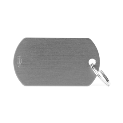 MYFAMILY® LARGE GRAY ALUMINUM BASIC MILITARY BADGE