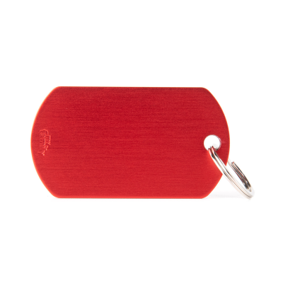 MYFAMILY® LARGE RED MILITARY BASIC PLATE IN ALUMINUM