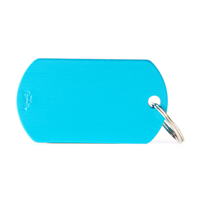 MYFAMILY® LARGE LIGHT BLUE BASIC MILITARY ALUMINUM PLATE