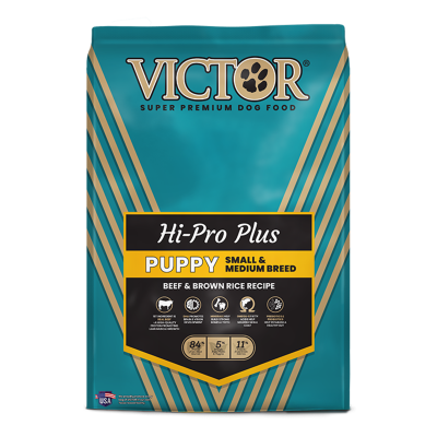 VICTOR® DRY SUPER PREMIUM DOG FOOD, HI-PRO PLUS - SMALL AND MEDIUM BREED PUPPY