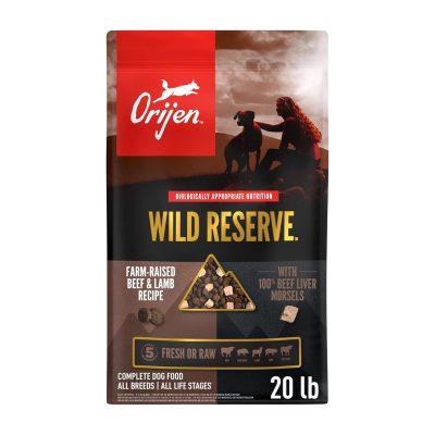 ORIJEN™ WILD RESERVE™ DRY DOG FOOD, GRAIN FREE, FARM-RAISED BEEF & LAMB RECIPE, 9KG