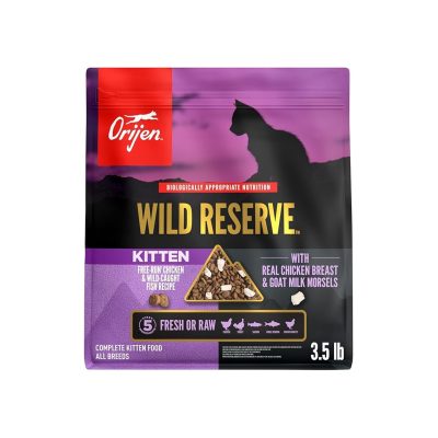 ORIJEN™ WILD RESERVE™, DRY CAT FOOD, KITTEN, FREE-RUN CHICKEN & WILD-CAUGHT FISH RECIPE, 1.5KG