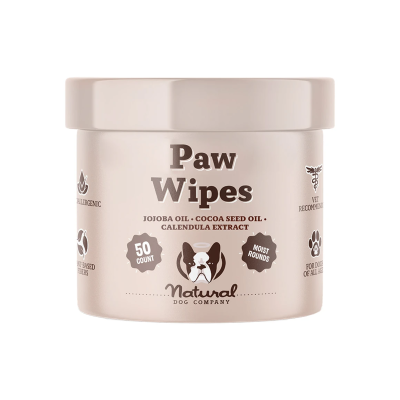 NATURAL DOG COMPANY® PAW WIPES FOR DOGS – 50 COUNT