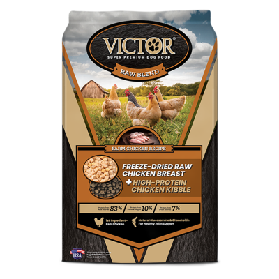 VICTOR® DRY SUPER PREMIUM DOG FOOD –  RAW BLEND - FARM CHICKEN RECIPE
