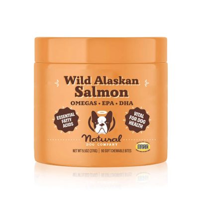 NATURAL DOG COMPANY® WILD ALASKAN SALMON SOFT CHEWABLE SUPPLEMENT - 90 COUNT